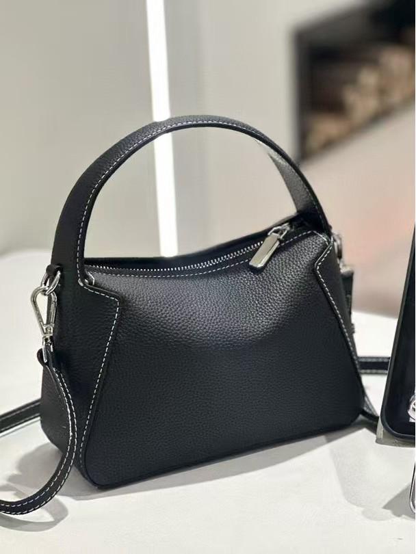 Genuine Leather Women's Versatile Small Square Handbag with High-End Feel and Large Capacity