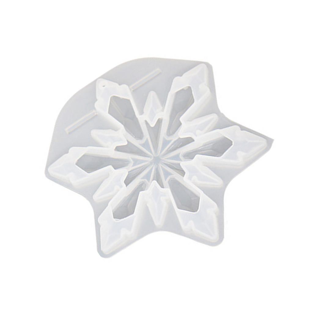 Silicone Pendant Mold Christmas Tree Snowflake Hanging Decoration Mould Jewelry Making Accessories for Craft Lover