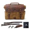 Multifunctional Canvas Motorcycle Side Saddlebag Side Shoulder Messenger Bag Khaki Bag, Pouch, (1 Bag), 362712.5cm,
