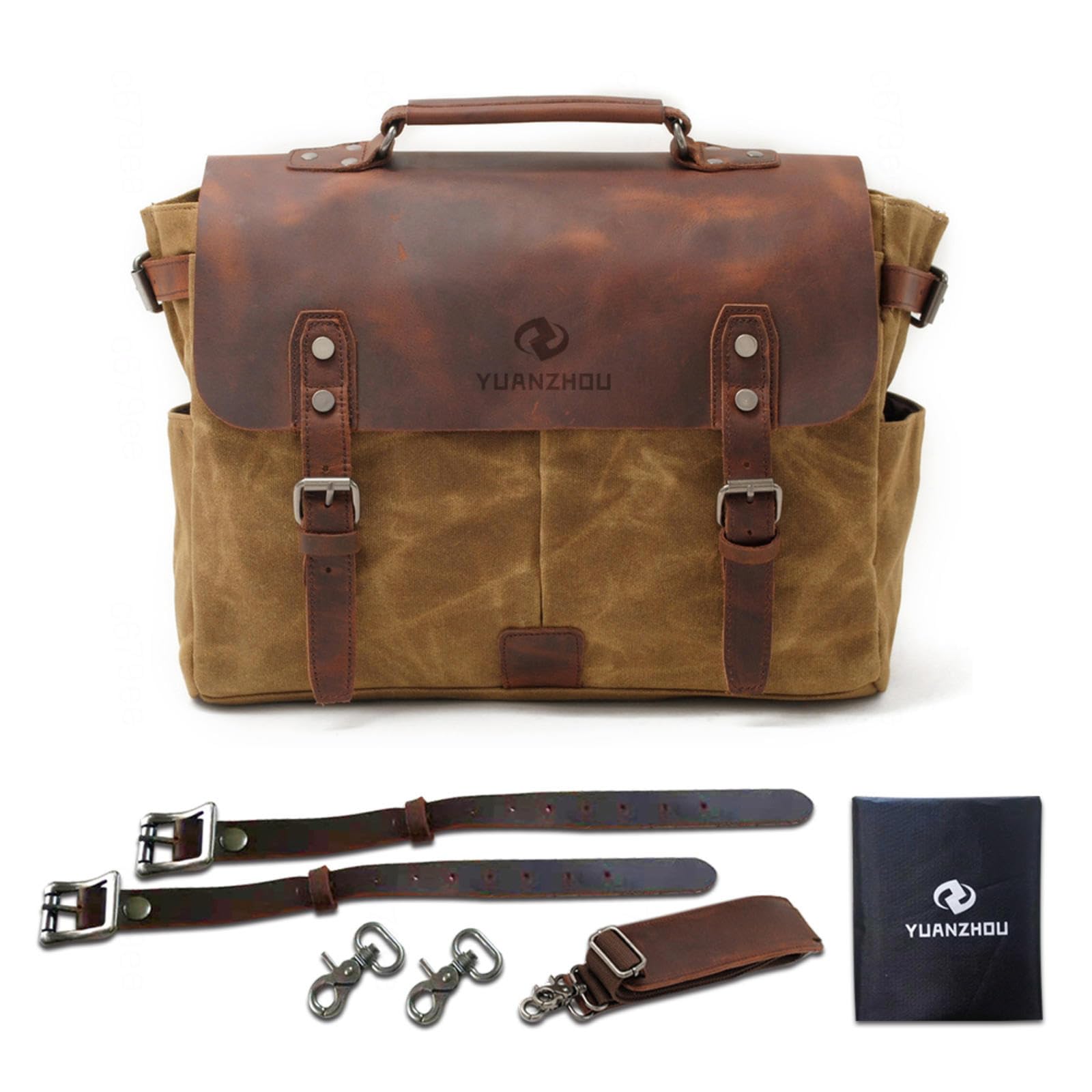 

Multifunctional Canvas Motorcycle Side Saddlebag Side Shoulder Messenger Bag Khaki Bag, Pouch, (1 Bag), 362712.5cm,