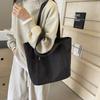Simple commuter leisure large-capacity tote canvas bag high-value literary college student class women's shoulder bag bag