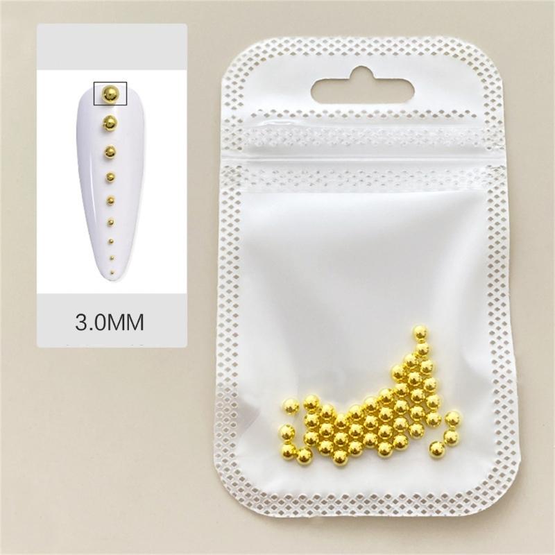 Multi-Size Nail Caviar Beads Micro 3D Nail Art Decorations Mini Metal Nail Beads Nails Jewelry DIY Nail Designs Gifts