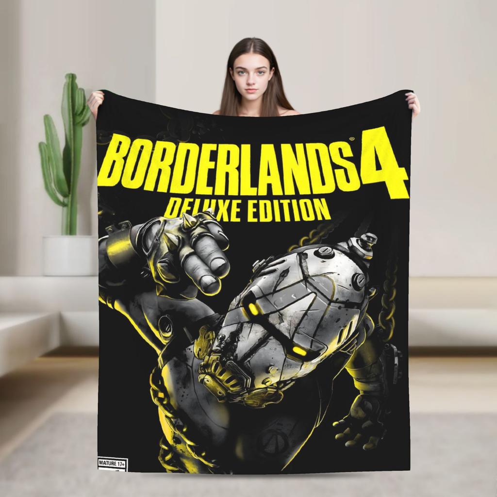 B-Borderlands 4 Warme Decke Kinder Plüschdecke Neuheit Outdoor Flanell Tagesdecke Sofa Bettbezug