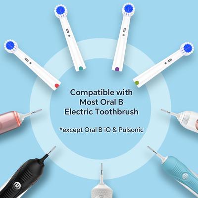 Sensitive Care tannbørstehoder kompatible med Oral B elektrisk tannbørste, erstatningsbørstehode for OralB 1000 100 1500 500