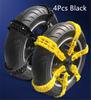 4× Motorcycle Bicycle Wheel Tire Anti-Skid Snow Chain 60cm Black Non-slip Chains