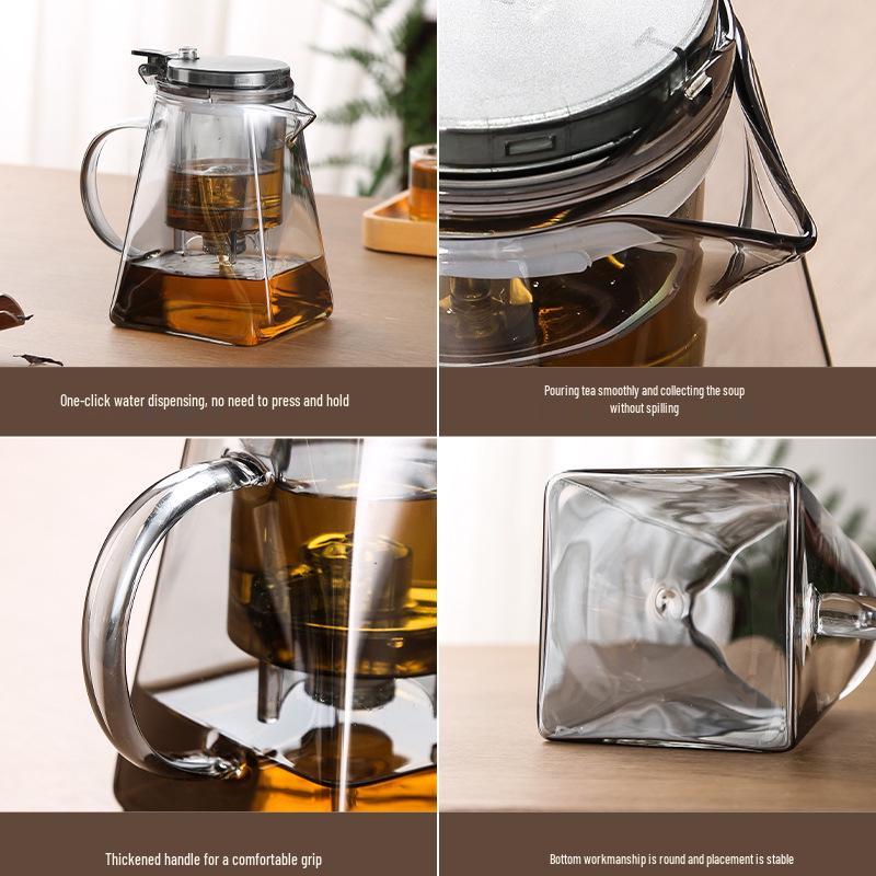 High Temperature Resistant Glass Teapot Set with Teacup and Tea Strainer