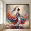 Chinese Hanfu Woman With Umbrella Poster Prints For Living Room Home Decor Abstract Beauty Girl Canvas Painting Wall Art Gift