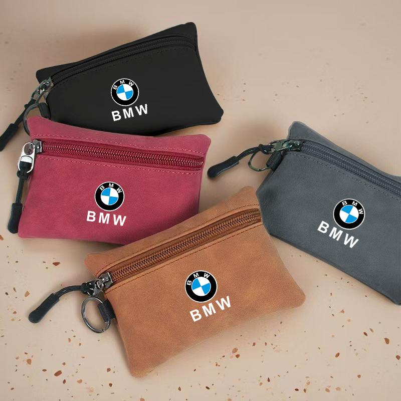 Car Accessories Key Bag Coins Wallet Card Pouch For BMW F10 F40 E92 E91 G20 G30 G05 G06 G07 G11 G01 G02 G32 E87 E70 E90 E39 E46