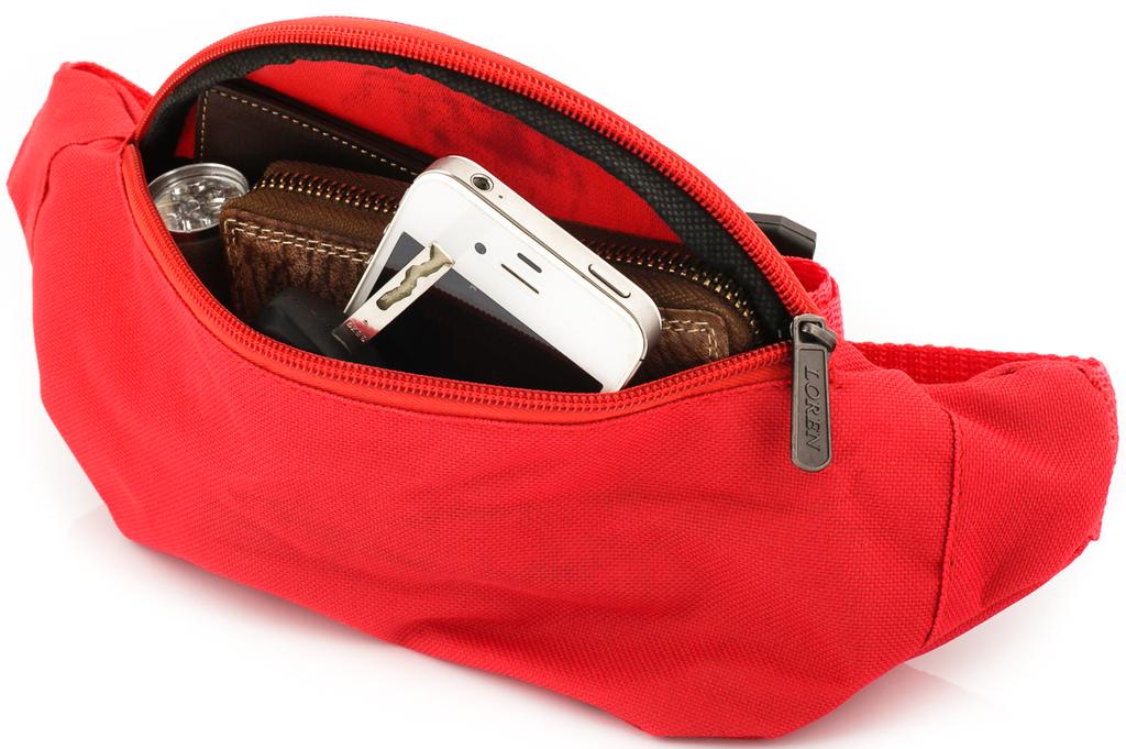 WB01-600D-RED Waist Bag
