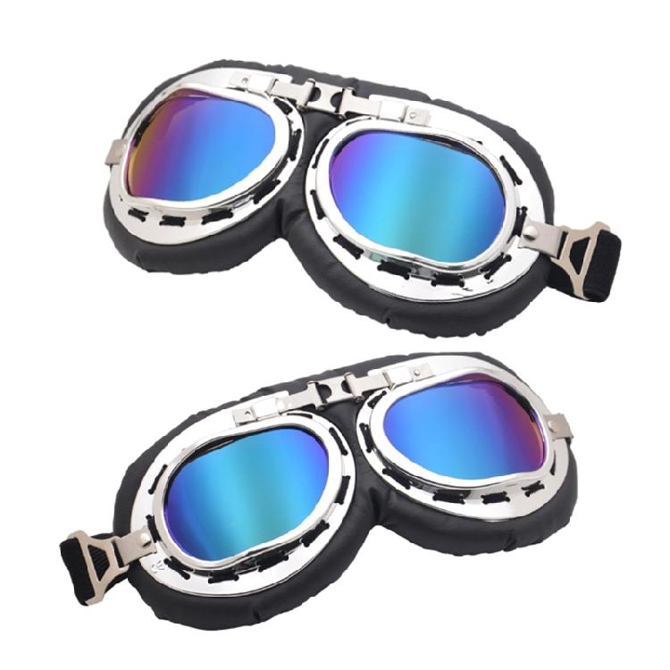 Aviator Pilot Retro Vintage Motorcycle Glasses Cafe Racer Flying Eyewear Goggles