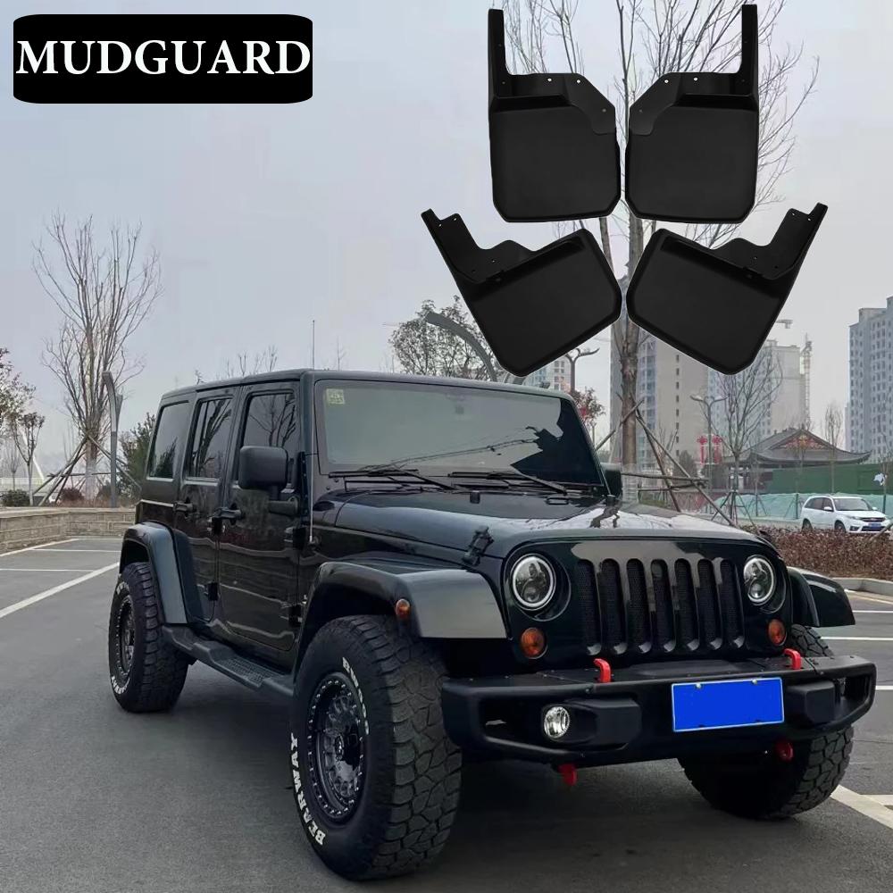 4pcs Car Mud Flaps for Jeep Wrangler JK 2007~2017 Mudguard Splash Guards Fender Mudflaps Auto