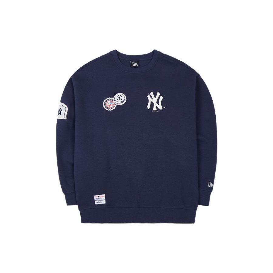 New Era × MLB New York Yankees Badge Embroidered Crewneck Pullover Long Sleeve American Sweatshirt Unisex sweatshirt 13559735