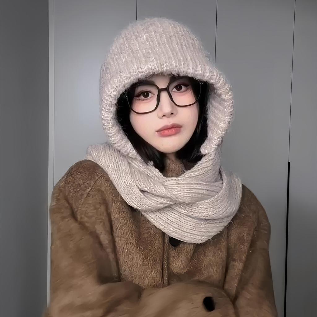 Women'S Winter Balaclava Hat - Thick Warm Beanie with Adjustable Closure, Lightweight Cold Weather Cap for Skiing, Snowboarding, Christmas