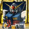 Gundam Outdoor Customize Your Name Blanket Soft Lightweight And Versatile For All Seasons Perfect For Travel Camping Picnics Sofa Office Bed Living