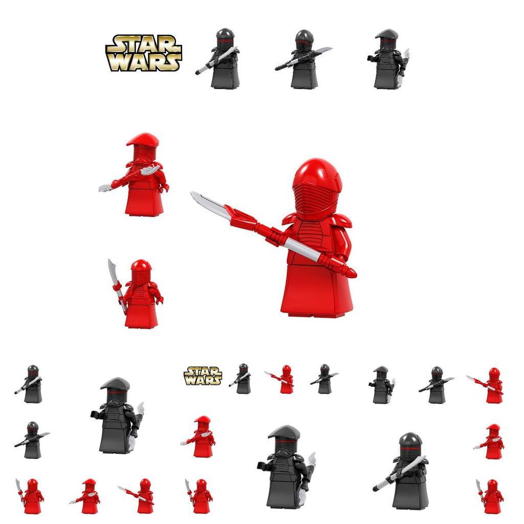 Premium Red Soldier Block Toy Set Diy Assembly Abs Plastic 0-38 Pieces 8g Weight