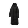 Solid Color Zipper Versatile Long Hooded Down Jacket Women Outerwear AYMV366-1