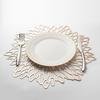 2Pcs  PVC Hollow Insulation Coaster Pads Table Bowl Mat Home Christmas Decor Heat Resistant Flower Shape Placemat for Dining Table