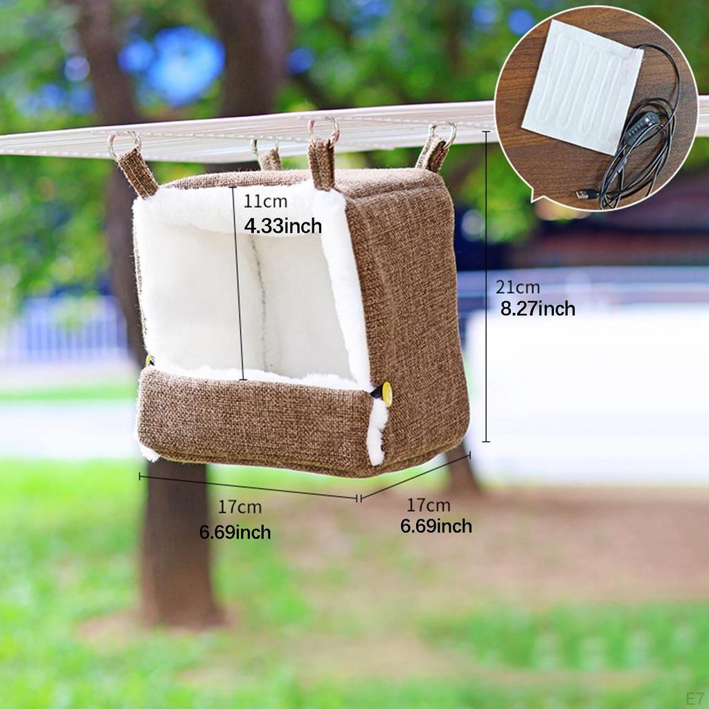 Vogelheiznest Verstellbares Käfigzubehör Winddichter Unterschlupf mit Heizung für Aras