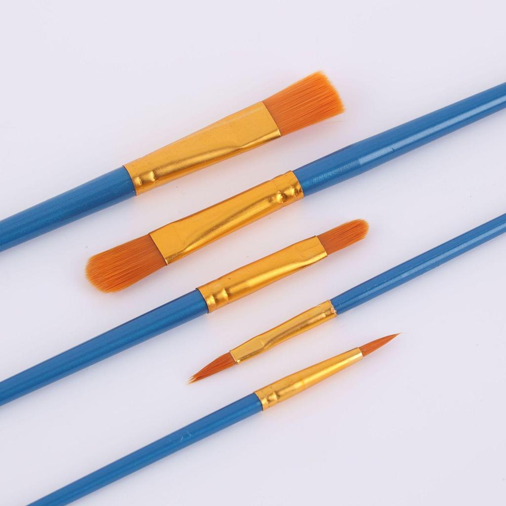 10-teiliges Öl-, Gouache- & Aquarellpinsel-Set mit Kunststoffgriffen