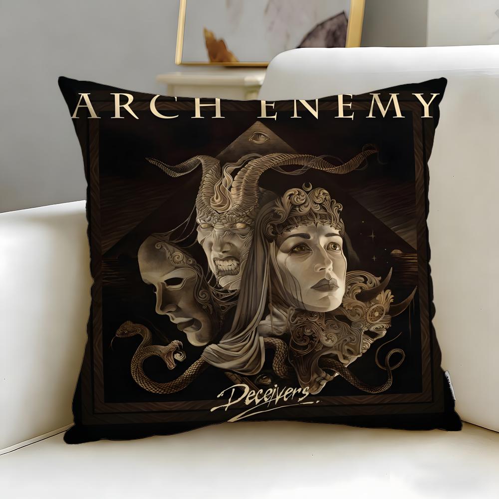 classic band Arch Enemy Cushion Cover Soft EasyWash Pillow Case Versatile for Couch Bed Travel and Office