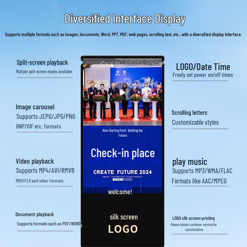 UNCCR 55-inch Android Touchscreen Digital Signage Kiosk CN plug (adapter included)