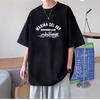 Summer Cotton Short-Sleeved T-Shirt Men'S Loose Fashion Trendy Top Daily Versatile Crew Neck T-Shirt