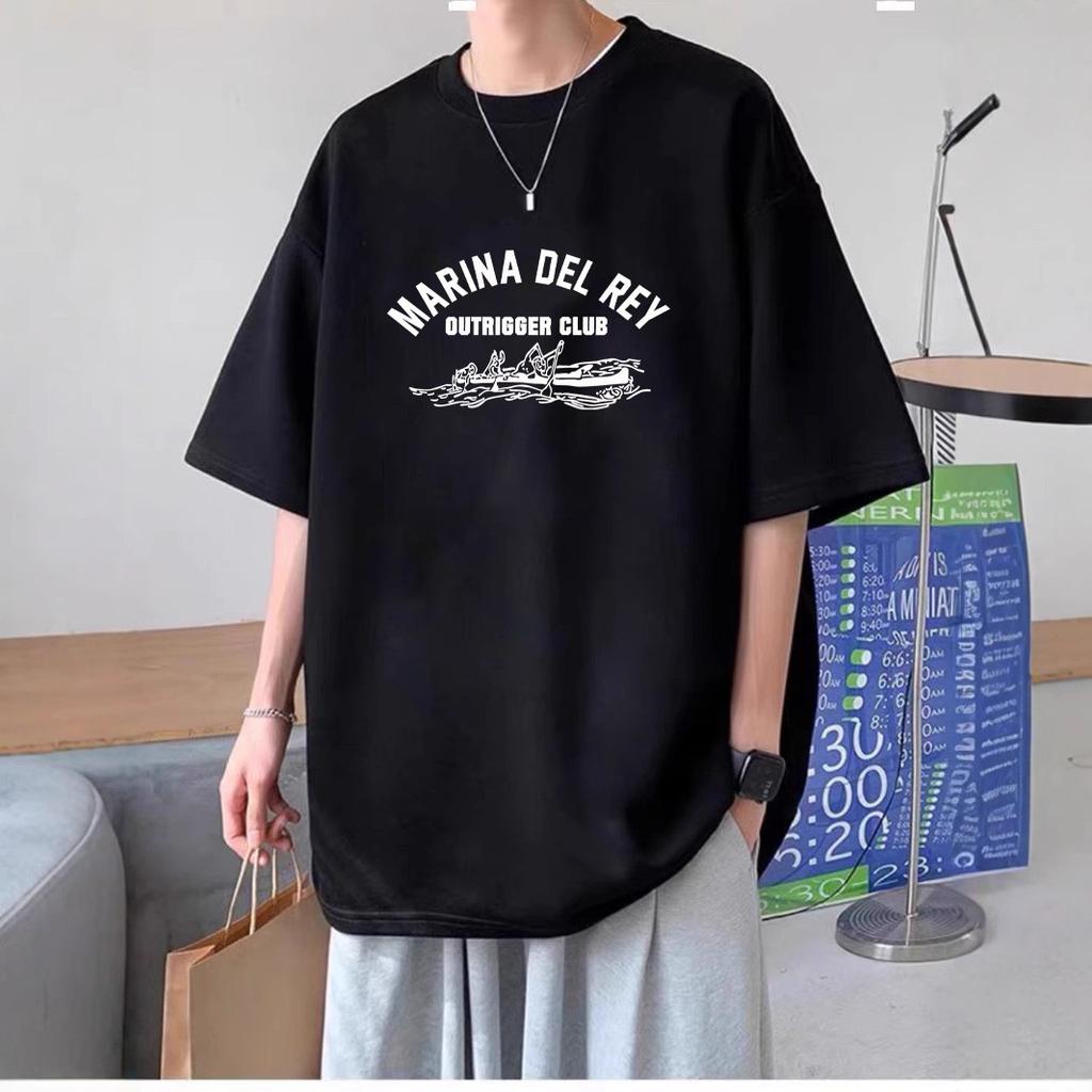 Summer Cotton Short-Sleeved T-Shirt Men'S Loose Fashion Trendy Top Daily Versatile Crew Neck T-Shirt