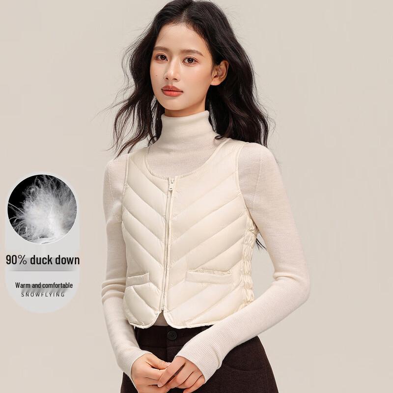 SNOWFLYING Women's Lightweight 90% Duck Down Vest