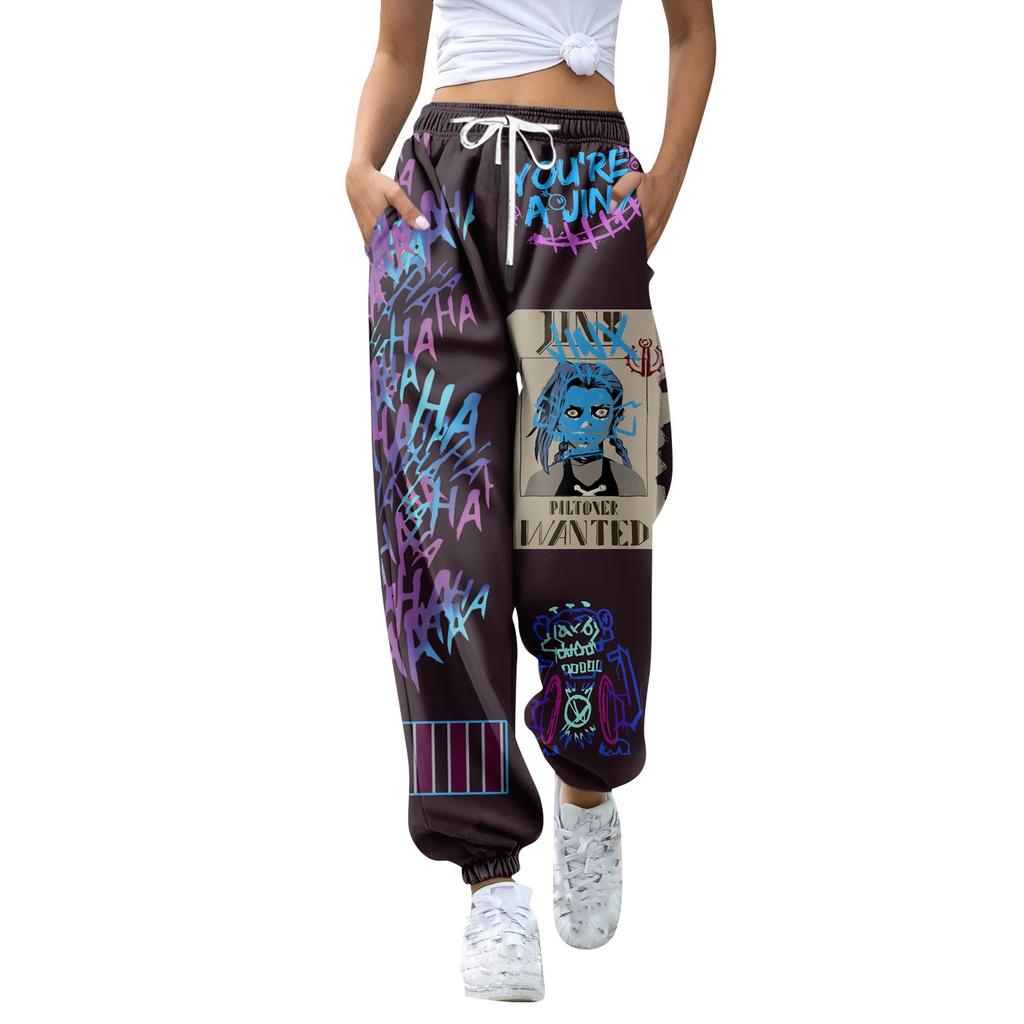 Anime Casual Home Flare Pants Yoga Casual Color Sports Pants