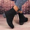 Comemore  new women's lace up ankle boots  women's fashionable high heels women's casual spring high heels