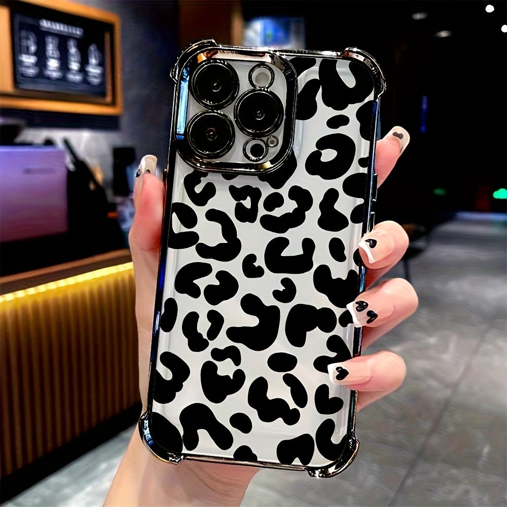 Leopard Pattern Transparent Phone Case Suitable for iPhone 17,16,15,14,13,12,11 Pro/Max/Plus Anti Drop and Shockproof Back Cover