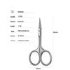 Ruyi Beauty Stainless Steel Small Scissors: Pointed & Round Tips for Eyebrows and Nose Hair Grooming.