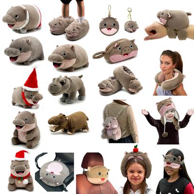 Moo Deng Plush Bouncing Pig, Pygmy Hippo, Plush Toy