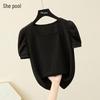 Women's Square Neck Puff Sleeve T-Shirt