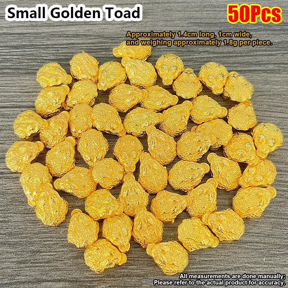 50/100Pcs Durable Alloy Small Gold Bar Solid Mini Wealth Attraction Ornament Golden Brick Craft Home Decoration