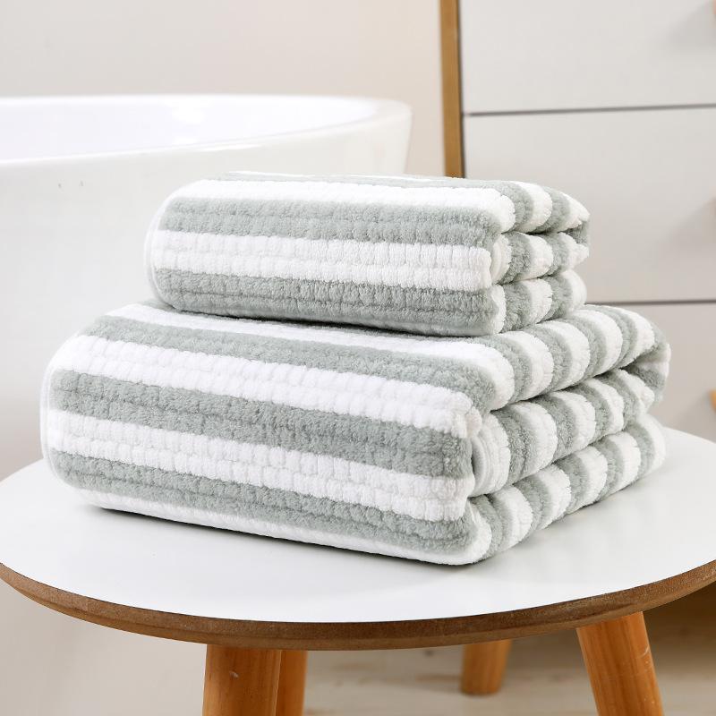 

Новое утолщенное абсорбирующее банное полотенце, мягкое полотенце для лица для дома, 1 шт. 70*140cm зелёный