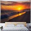Oceano, Alba, Tramonto, Paesaggio a Telaio, Grande Appeso da Parete, Decorazione da Parete Hippie, Tessuto di Sfondo, Decorazione Artistica per la Casa