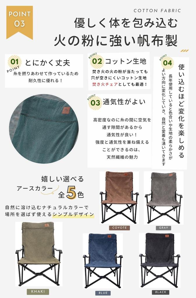 Camping Moon Bonfire Chair Nízká židle Low Style Chair Canvas Fabric F-1003C-K