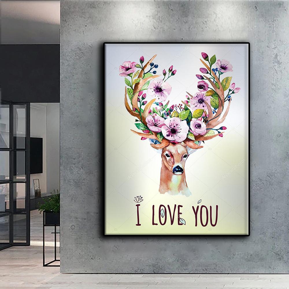 Diamond Painting CaColorful Animal Deer Embroidery Cross Stitch Rhinestone Home Decor