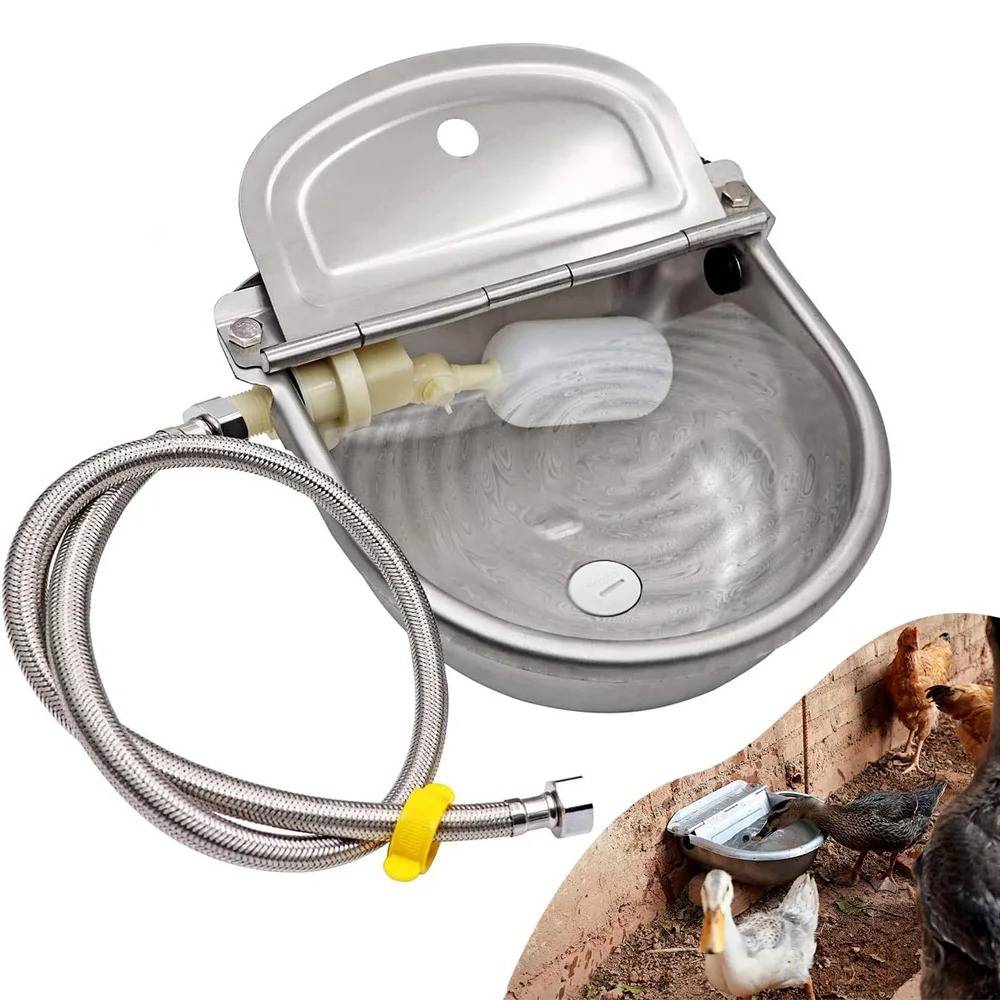 Stainless Steel Automatic Water Dispenser for Dogs - Farm Livestock Cattle Horse Goat Sheep Drinking Bowl