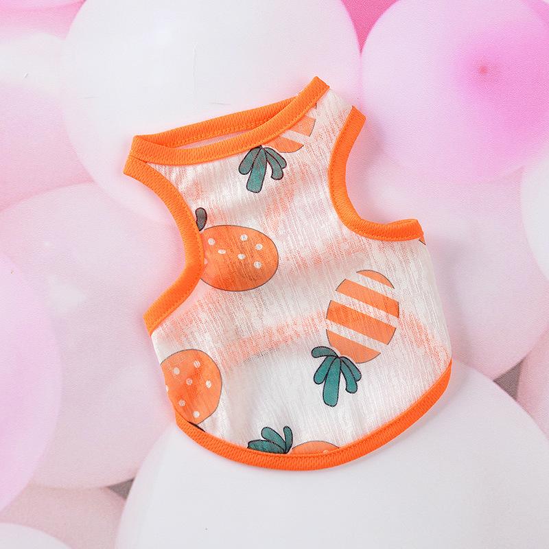 

Солнцезащитная одежда для кошек, летняя жилетка для домашних животных, ультратонкая дышащая одежда с милым принтом котенка, щенка, кролика, пижамы ropa gato XS suit 0.6-1.2kg