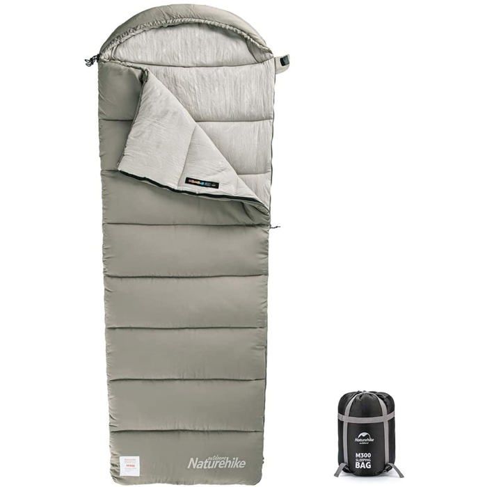 Sac De Couchage - NATUREHIKE - NH20MSD02 - Léger 1,5 Kg - Confortable 6°C - Rectangulaire 220x80 Cm