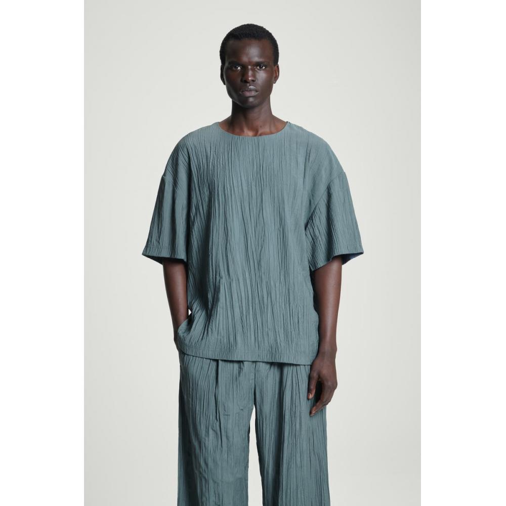 

Футболка Cos Japan Oversize Crinkle blue/XS