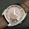 AUTOMATIC VINTAGE SEIKO JAPAN MENS BROWN COLOR DIAL WATCH a702303-5 R124-a702303