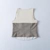 2024 Autumn Women's European & American Sleeveless Spliced Button Vest Top