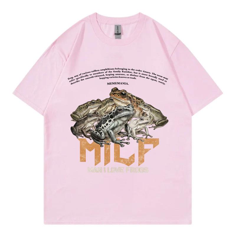 Man I Love Frogs Funny Meme Graphic T Shirts Mens Women Vintage Fashion Short Sleeve T Shirt Summer Casual Loose Cotton Tshirt