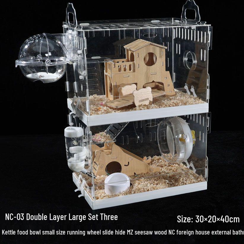 Клетка для хомяка Golden Bear Двухслойный акриловый роскошный набор «Вилла»