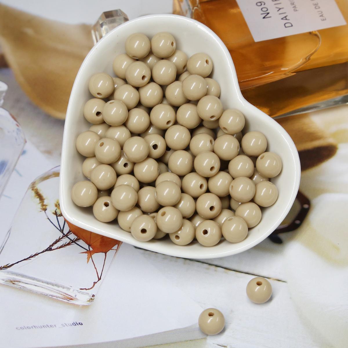 

Акриловые круглые бусины - однотонные конфетные цвета для самостоятельного изготовления украшений и поделок 6mm diameter, 1.5mm hole, 200 pieces