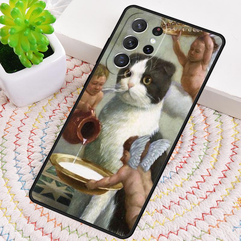 Cute Kawaii Cat Phone Case for Samsung Galaxy note 10 pro S26 Ultra S23 S24 FE S25 S21 S22 PLUS shockproof Cove