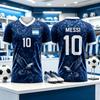 Maillot de Fan de Football d'Été 2026 Argentine T-shirt Commémoratif Polyester Séchage Rapide Vêtements de Sport Manches Courtes Vêtements pour Homme Y2k